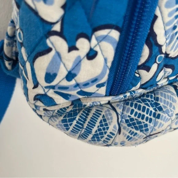 Vera Bradley Blue Paisley Backpack White School Adult Teen College Laptop Pocket - Picture 6 of 14